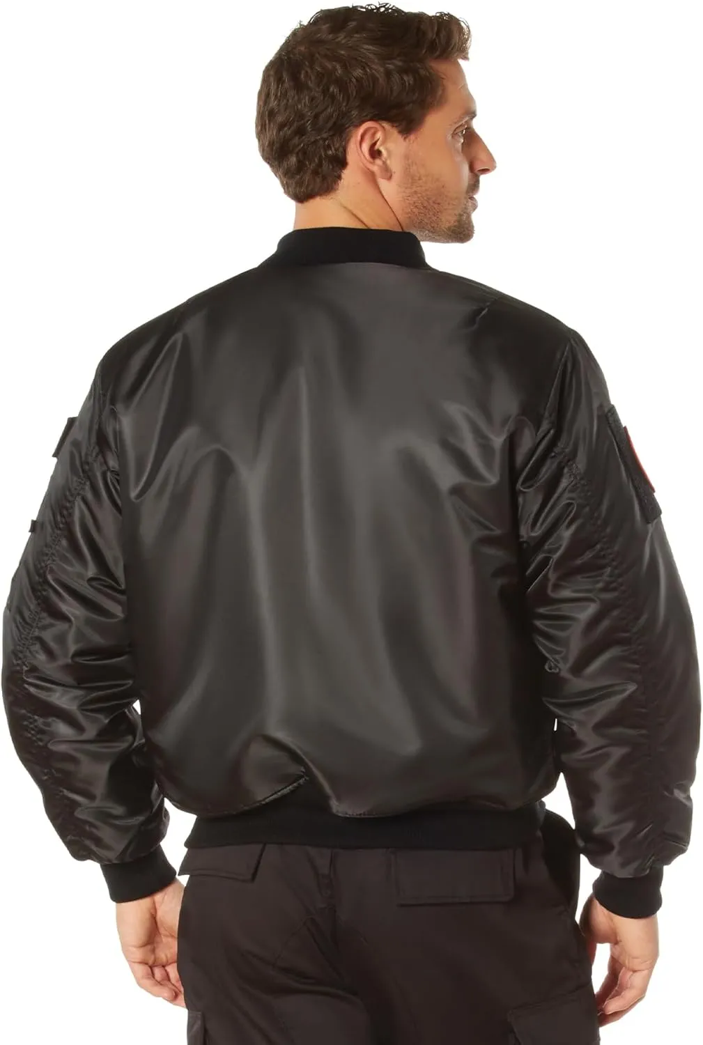Rothco Flight Jacket with Patches - Classic Cold Weather Bomber Jacket with Morale Patches Included