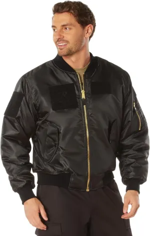 Rothco Flight Jacket with Patches - Classic Cold Weather Bomber Jacket with Morale Patches Included