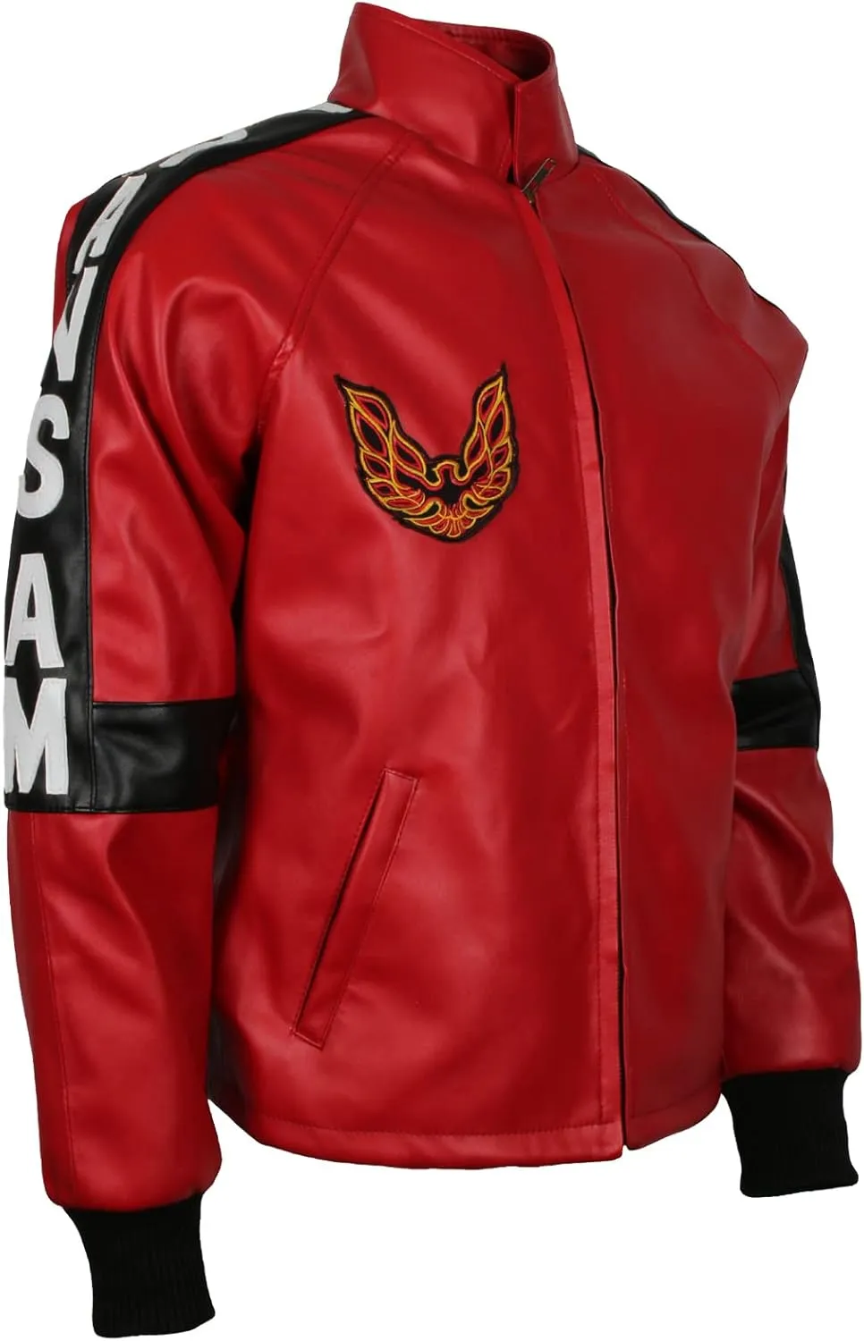 Smokey and The Bandit Burt Reynolds Red Bomber Cosplay Leather Jacket Costume