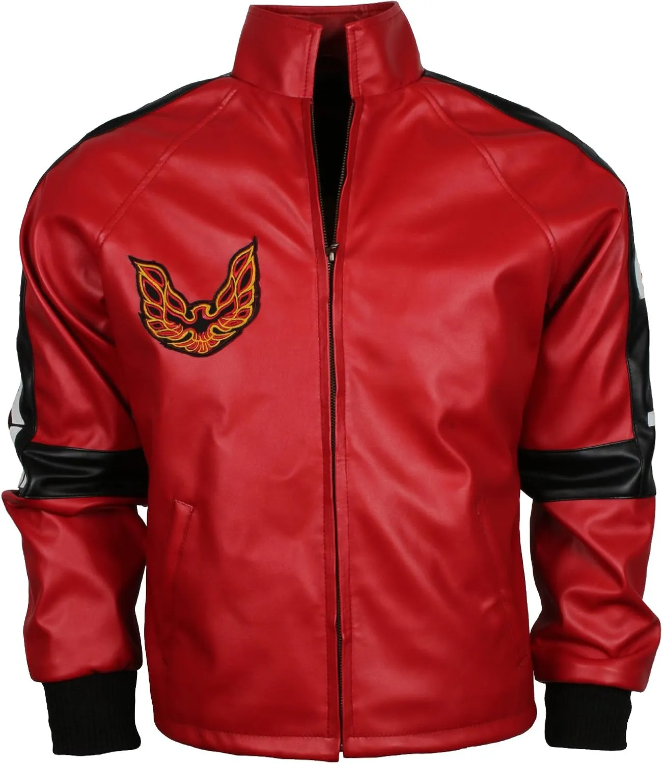 Smokey and The Bandit Burt Reynolds Red Bomber Cosplay Leather Jacket Costume