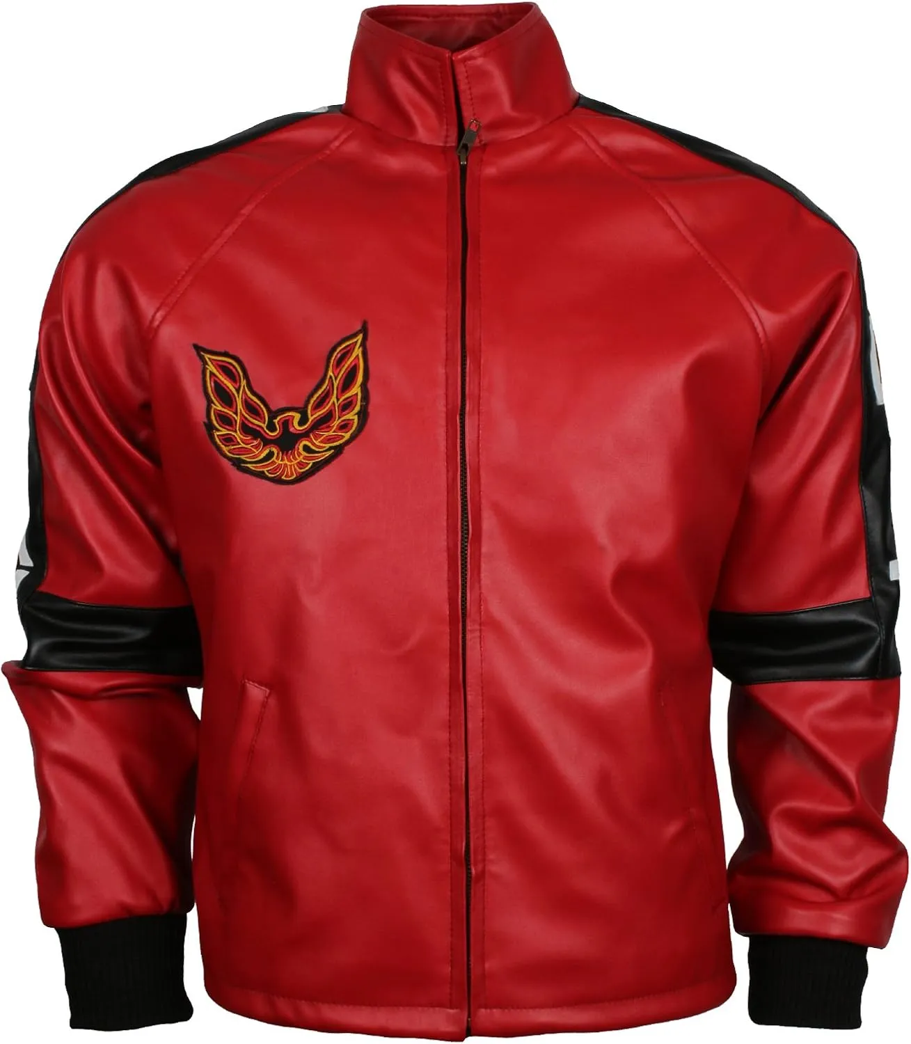 Smokey and The Bandit Burt Reynolds Red Bomber Cosplay Leather Jacket Costume