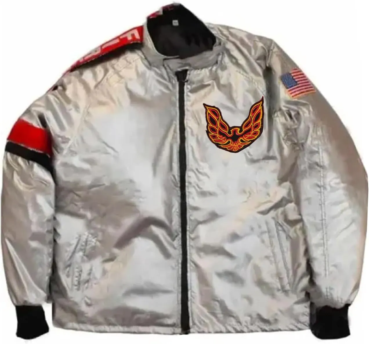 Smokey and The Bandit Burt Reynolds Red Bomber Cosplay Leather Jacket Costume