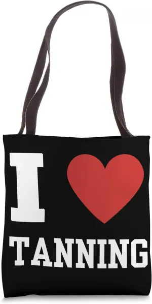 Tanning Lover Beach Tan Sun Love Heart Cool Vintage Retro Tote Bag