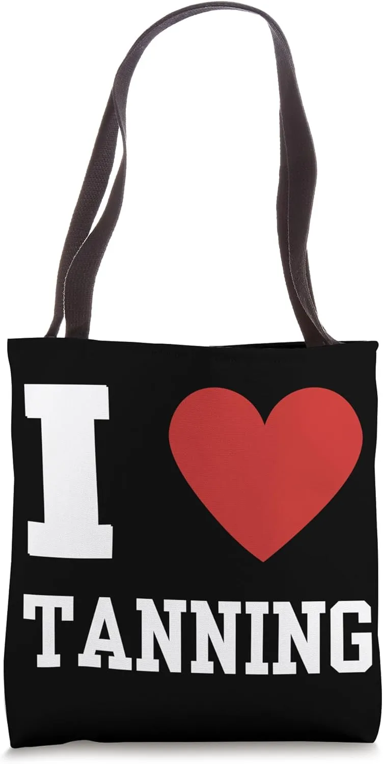 Tanning Lover Beach Tan Sun Love Heart Cool Vintage Retro Tote Bag