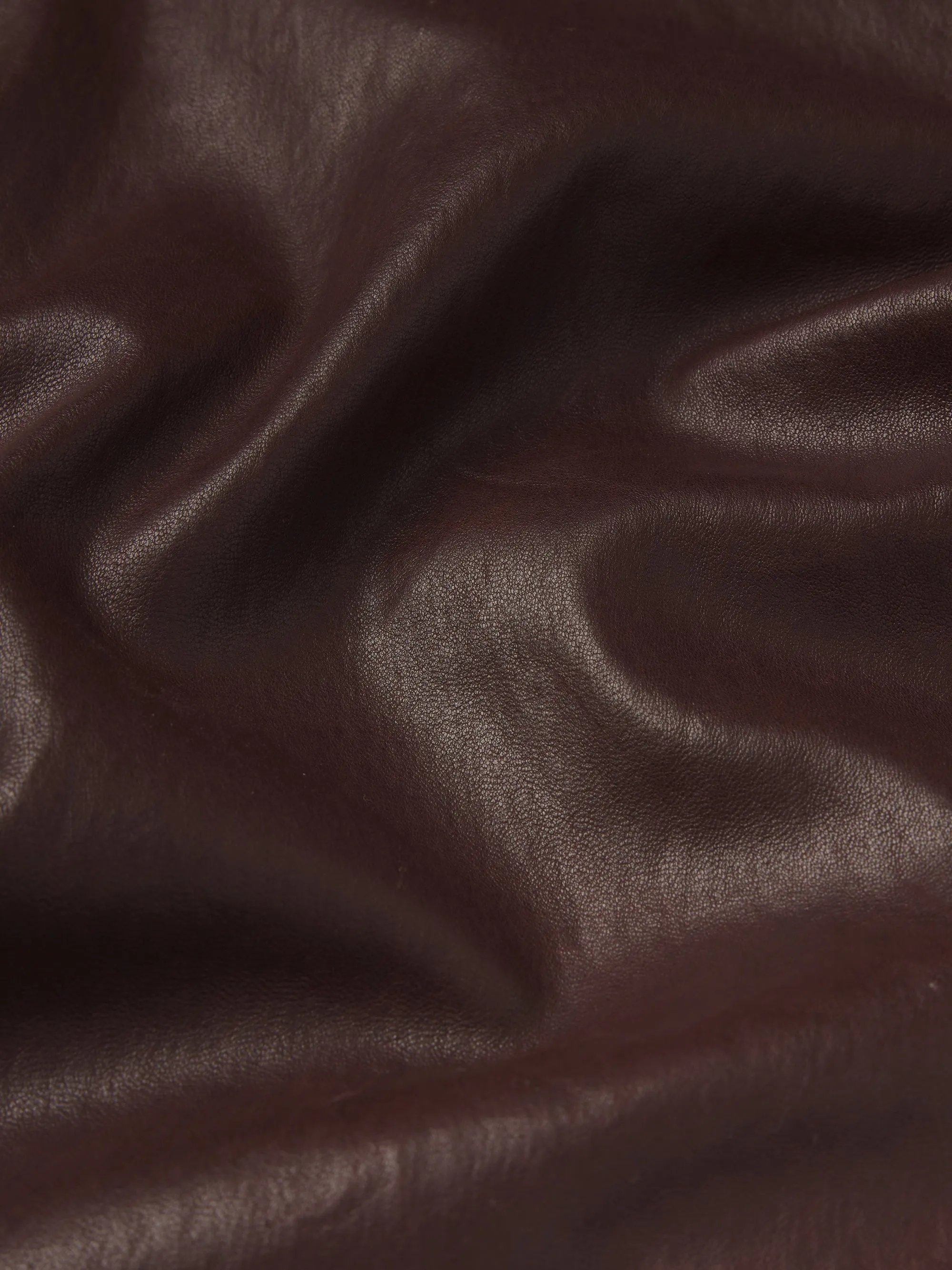 The Slim Stacked Leather Pant -- Espresso