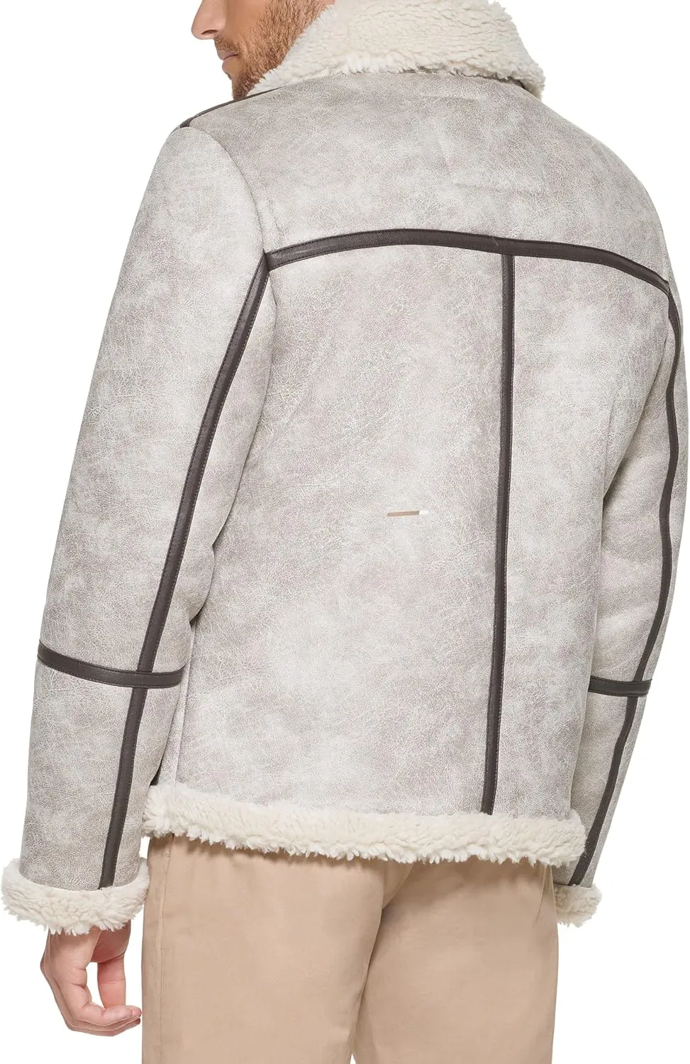 Tommy Hilfiger Men's Faux Shearling Aviator Jacket