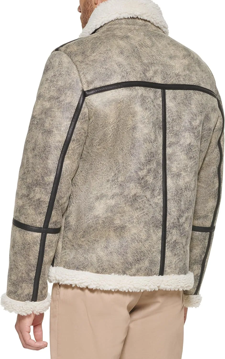 Tommy Hilfiger Men's Faux Shearling Aviator Jacket
