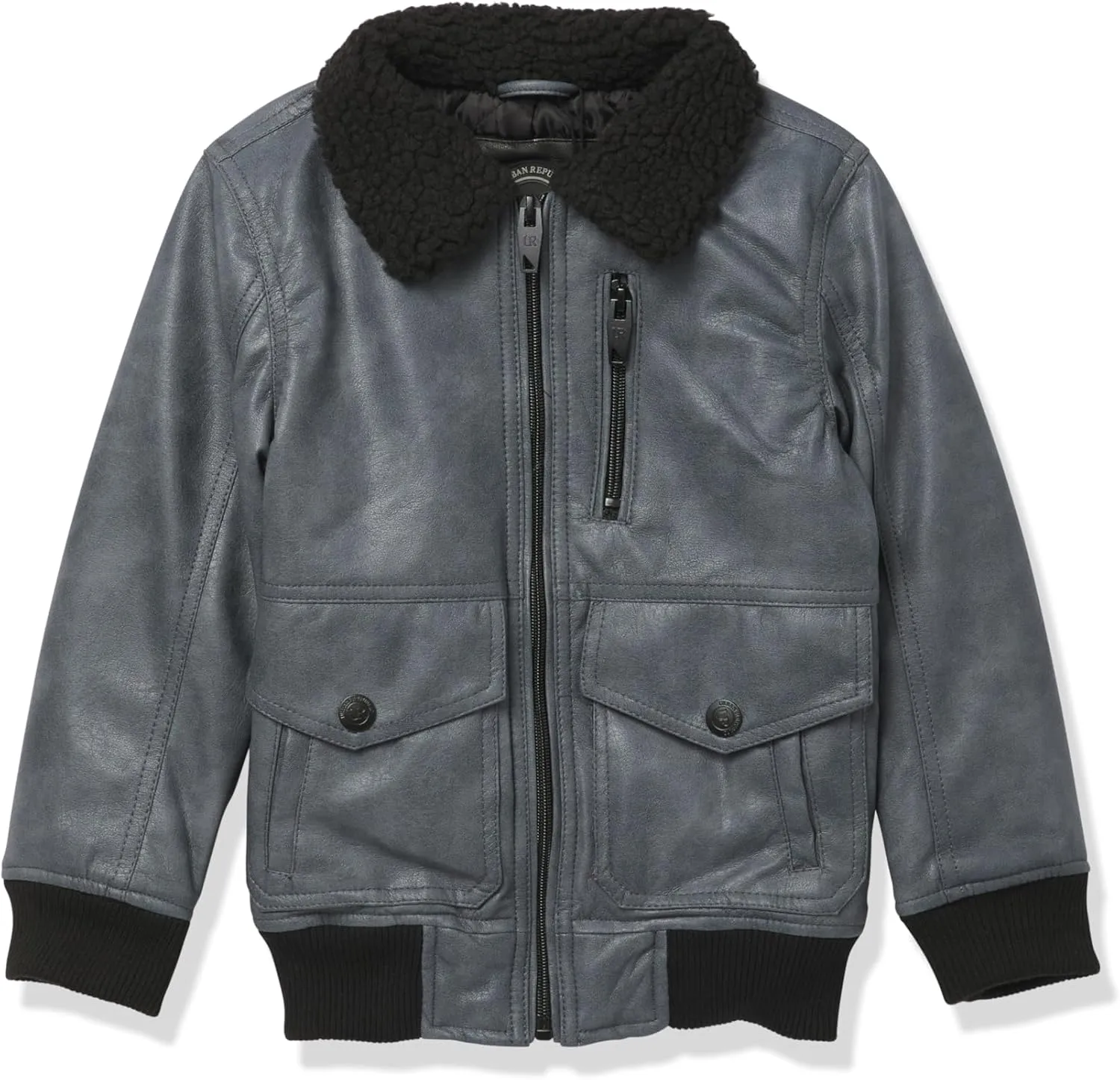 URBAN REPUBLIC Boys Faux Leather Aviator Jacket