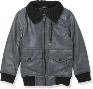 URBAN REPUBLIC Boys Faux Leather Aviator Jacket