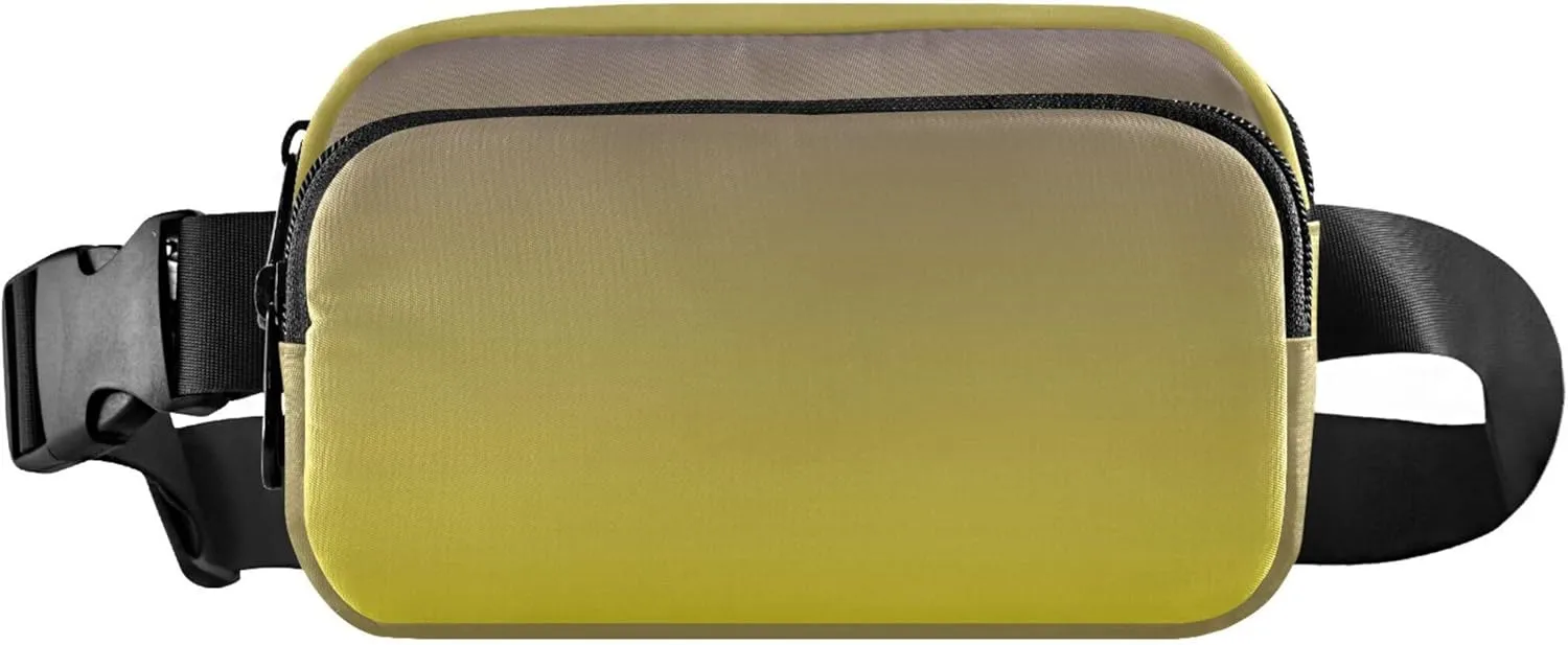 Violet Canary Yellow Gradient Waterproof Fanny Packs for Women Belt Bag Hip Pack Hiking Waist Pack for Women