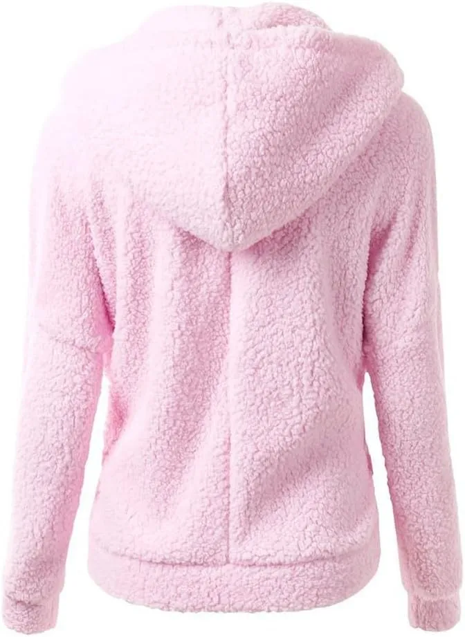Winter Coats for Women 2024 Lightweight Fleece Lined Zip Up Coats Comfy Warm Plus Size Sherpa Jackets with Pockets