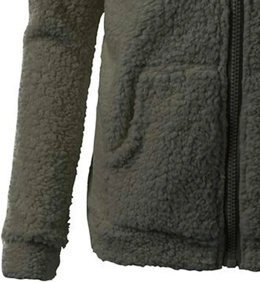 Winter Coats for Women 2024 Lightweight Fleece Lined Zip Up Coats Comfy Warm Plus Size Sherpa Jackets with Pockets