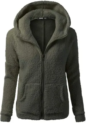 Winter Coats for Women 2024 Lightweight Fleece Lined Zip Up Coats Comfy Warm Plus Size Sherpa Jackets with Pockets