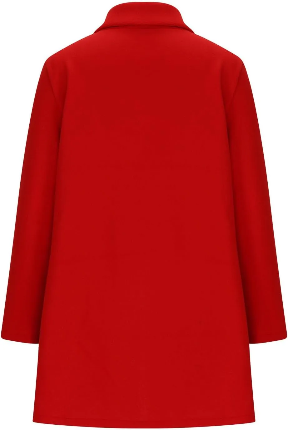 Winter Coats for Women Elegant Lapel Collar Single-Breasted Woolen Coat Casual Mid Long Peacoats Fall Trench Coat