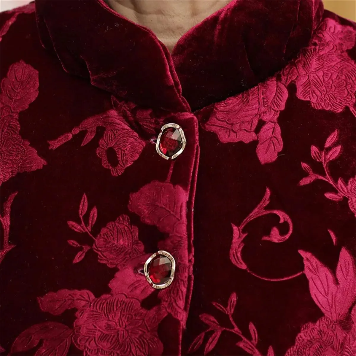Winter Middle-Aged Grandma Elegant Temperament Thicker Cotton Padded Coat