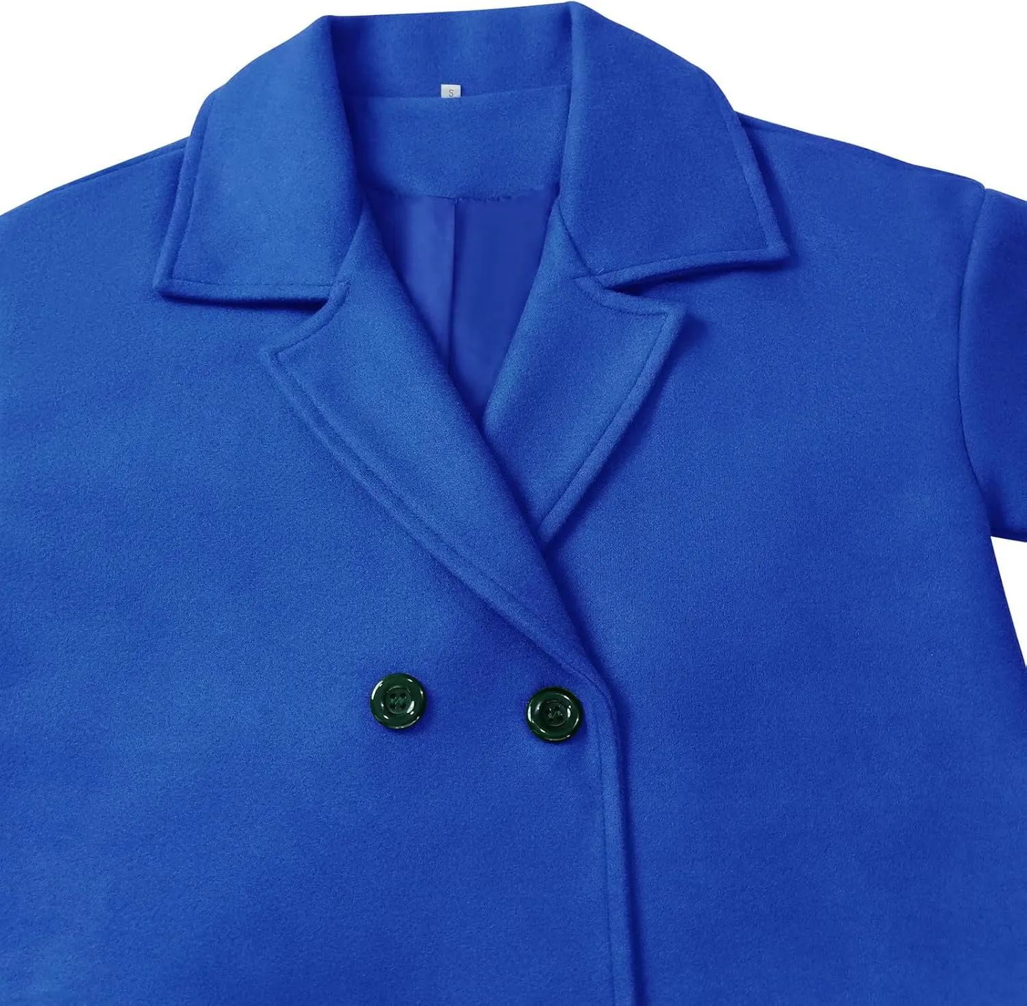 Women Button Wool Overcoats Winter Loose Long Pea Coats Warm Fashion Outwear Solid Elegant Windbreaker Jacket