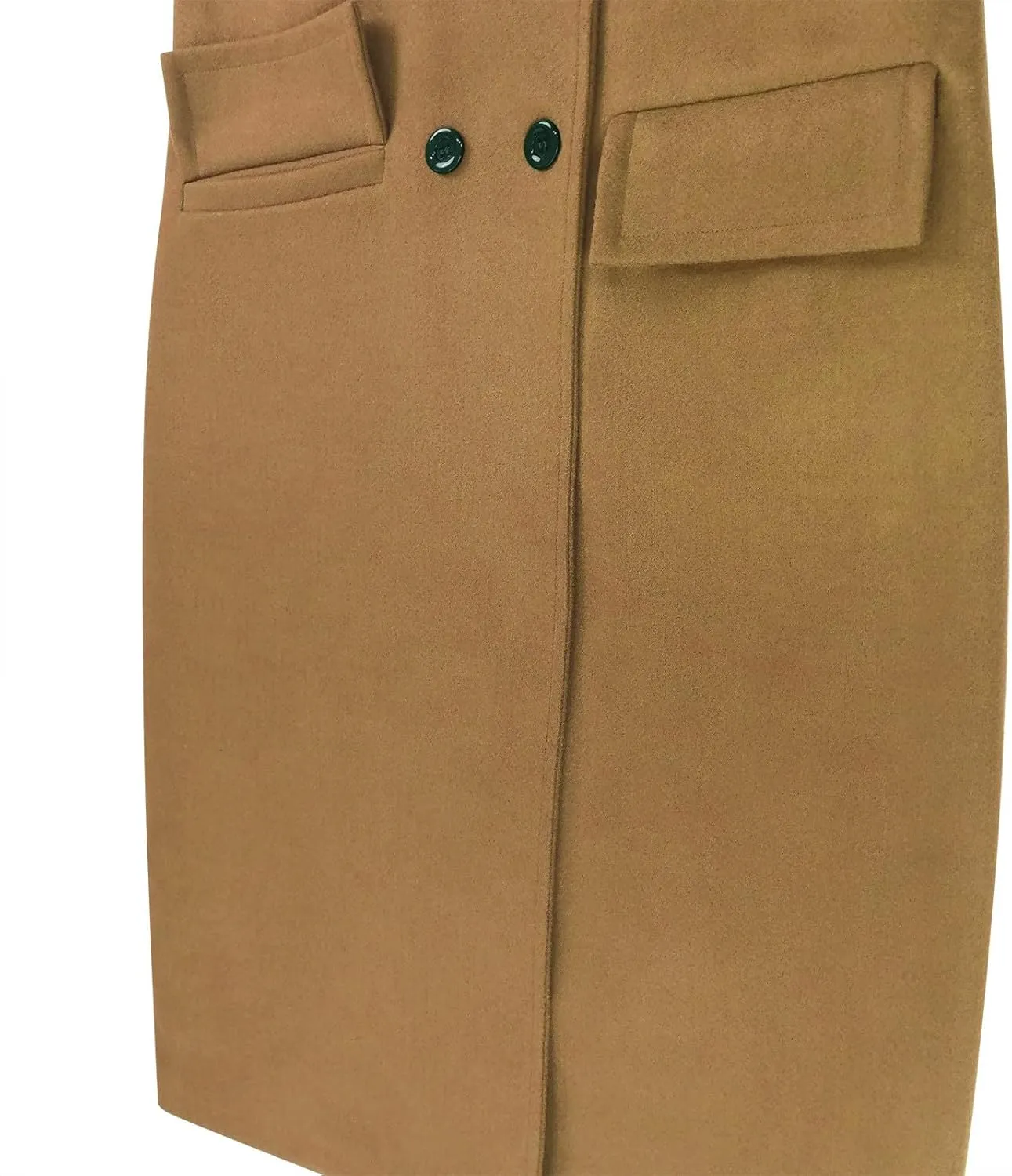Women Button Wool Overcoats Winter Loose Long Pea Coats Warm Fashion Outwear Solid Elegant Windbreaker Jacket