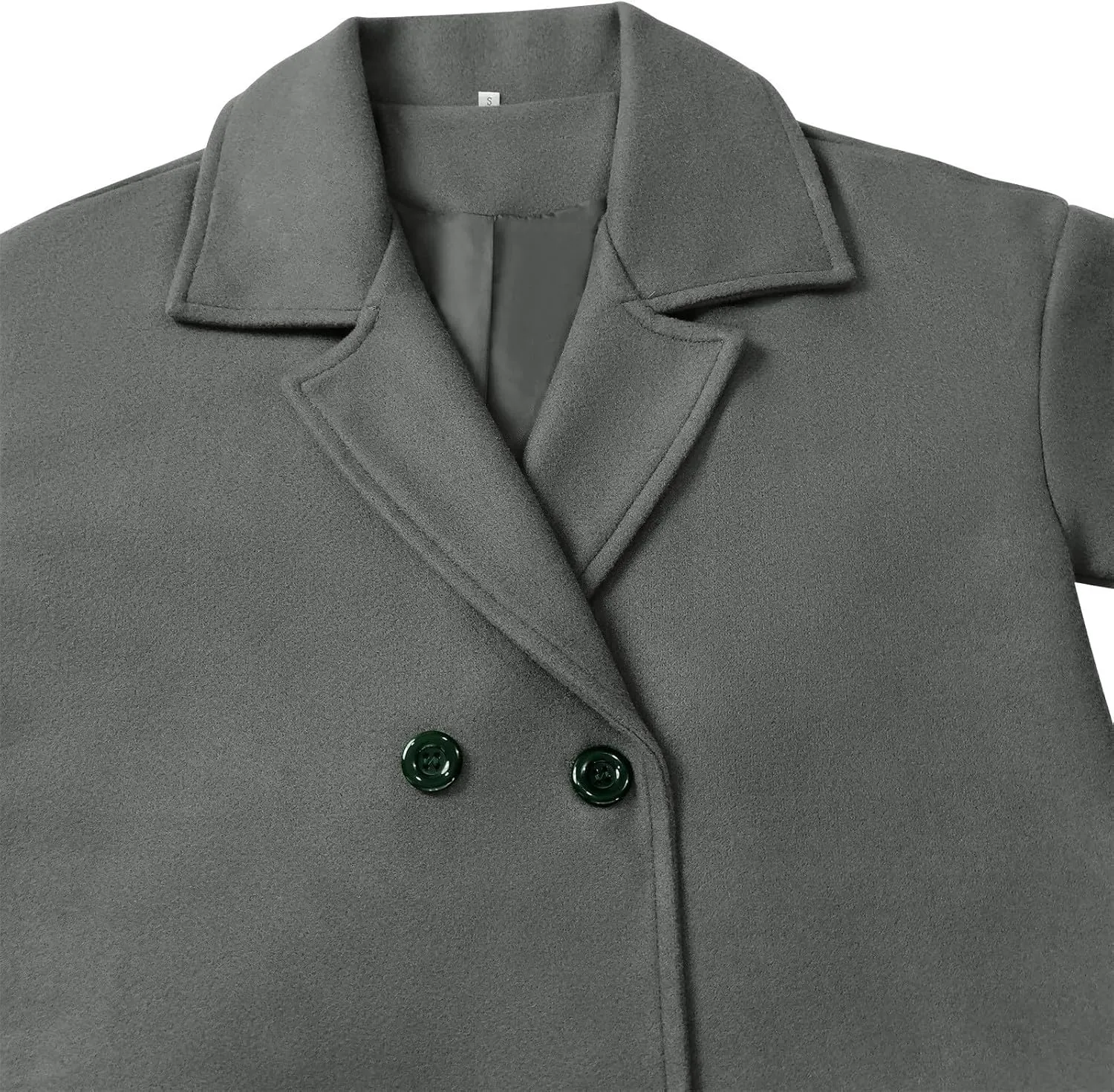 Women Button Wool Overcoats Winter Loose Long Pea Coats Warm Fashion Outwear Solid Elegant Windbreaker Jacket