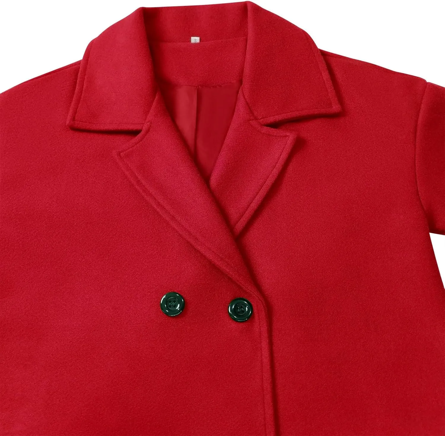 Women Button Wool Overcoats Winter Loose Long Pea Coats Warm Fashion Outwear Solid Elegant Windbreaker Jacket