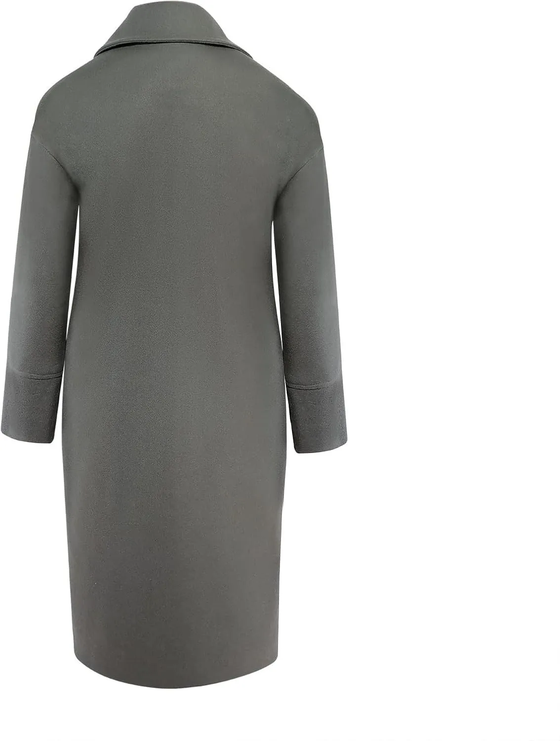 Women Button Wool Overcoats Winter Loose Long Pea Coats Warm Fashion Outwear Solid Elegant Windbreaker Jacket