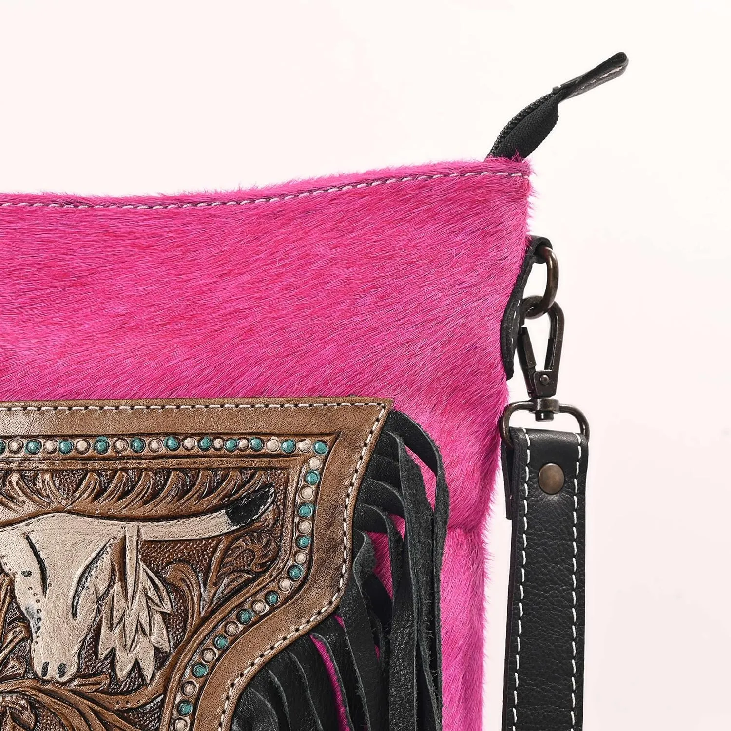 Women Natural Cowhide Leather Hand Bag With Adjustable Detachable Strap Leather Massenger Handbag