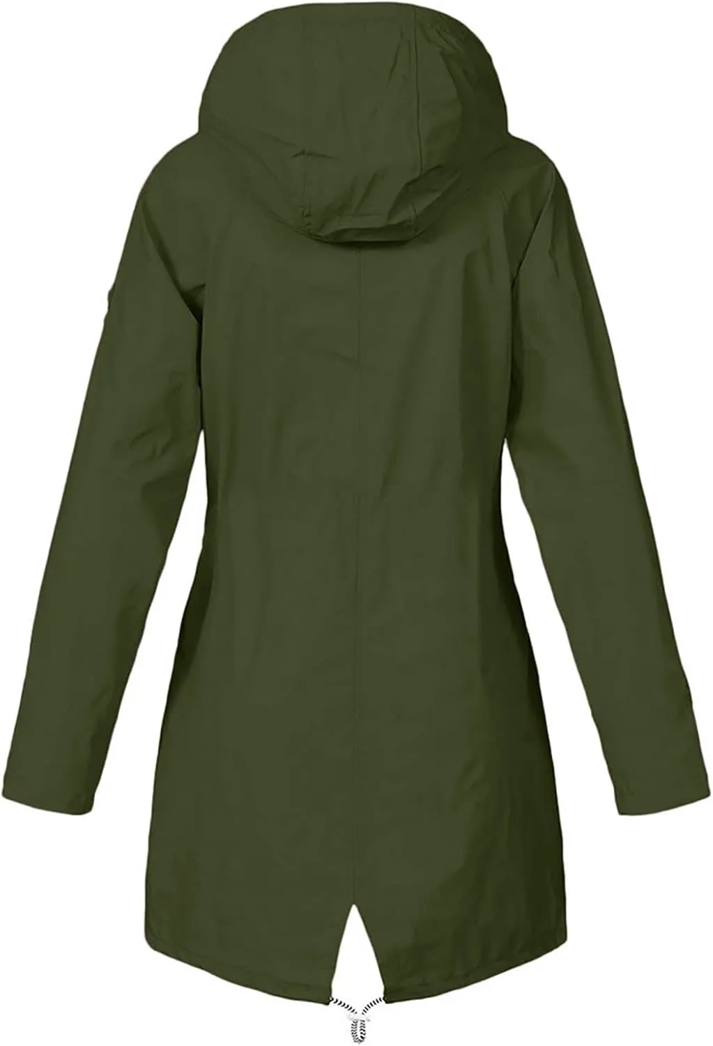 Women's Lightweight Hooded Rain Jacket Waterproof Windbreaker Jacket Plus Size Trench Coat Travel Raincoats Packable