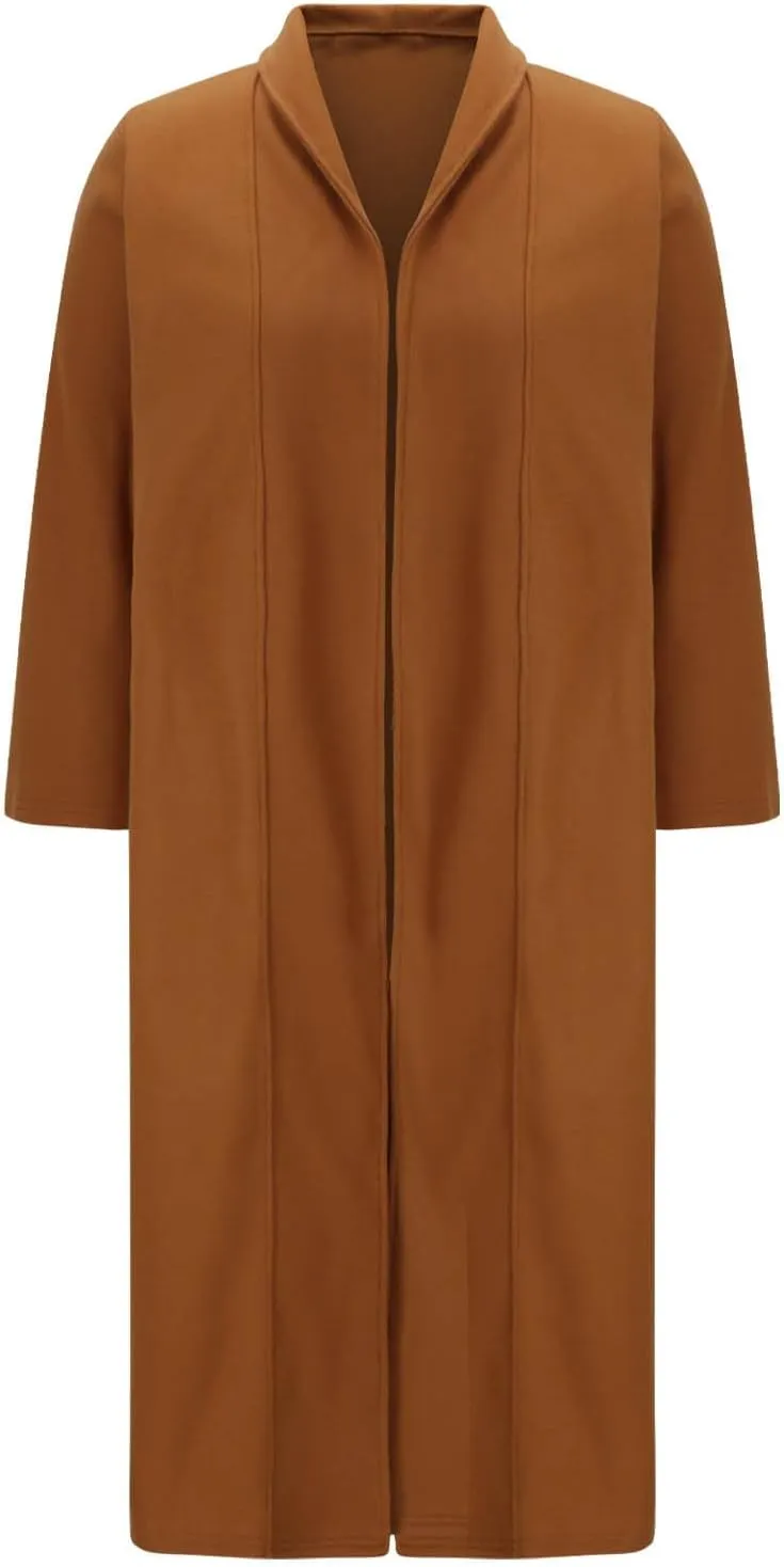 Womens Long Pea Coats Solid Color Winter Warm Trench Coat Bussiness Casual Jackets Outerwear Elegant Loose Coats