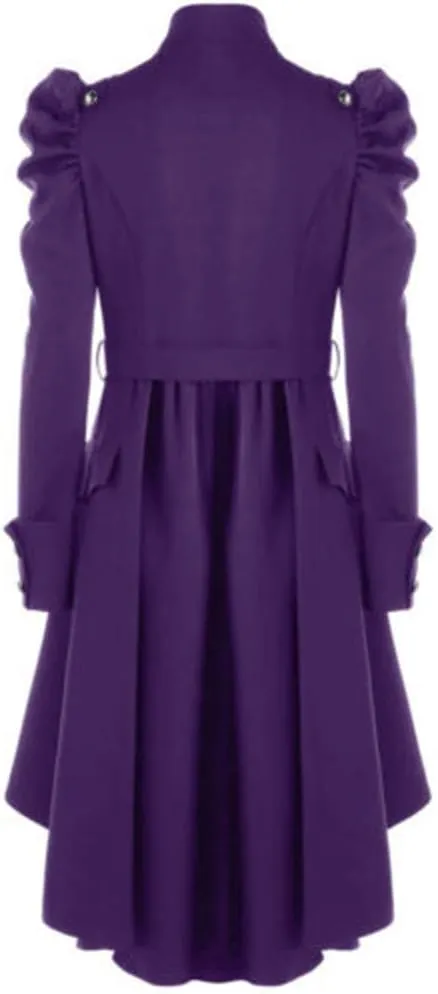 Womens Long Trench Coat Double Breasted Classic Lapel Overcoat Fall Outerwear With Belt