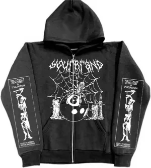 Womens Men Y2K Skull Hoodie Graphic Zip Up Grunge Hoodie Long Sleeve Casual Vintage Sweatshirt Goth Oversized Jacket