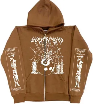 Womens Men Y2K Skull Hoodie Graphic Zip Up Grunge Hoodie Long Sleeve Casual Vintage Sweatshirt Goth Oversized Jacket