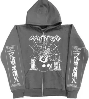 Womens Men Y2K Skull Hoodie Graphic Zip Up Grunge Hoodie Long Sleeve Casual Vintage Sweatshirt Goth Oversized Jacket