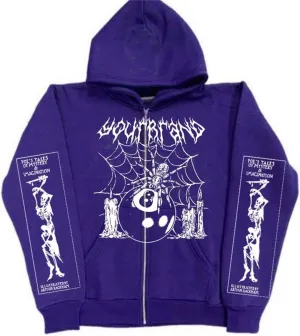Womens Men Y2K Skull Hoodie Graphic Zip Up Grunge Hoodie Long Sleeve Casual Vintage Sweatshirt Goth Oversized Jacket