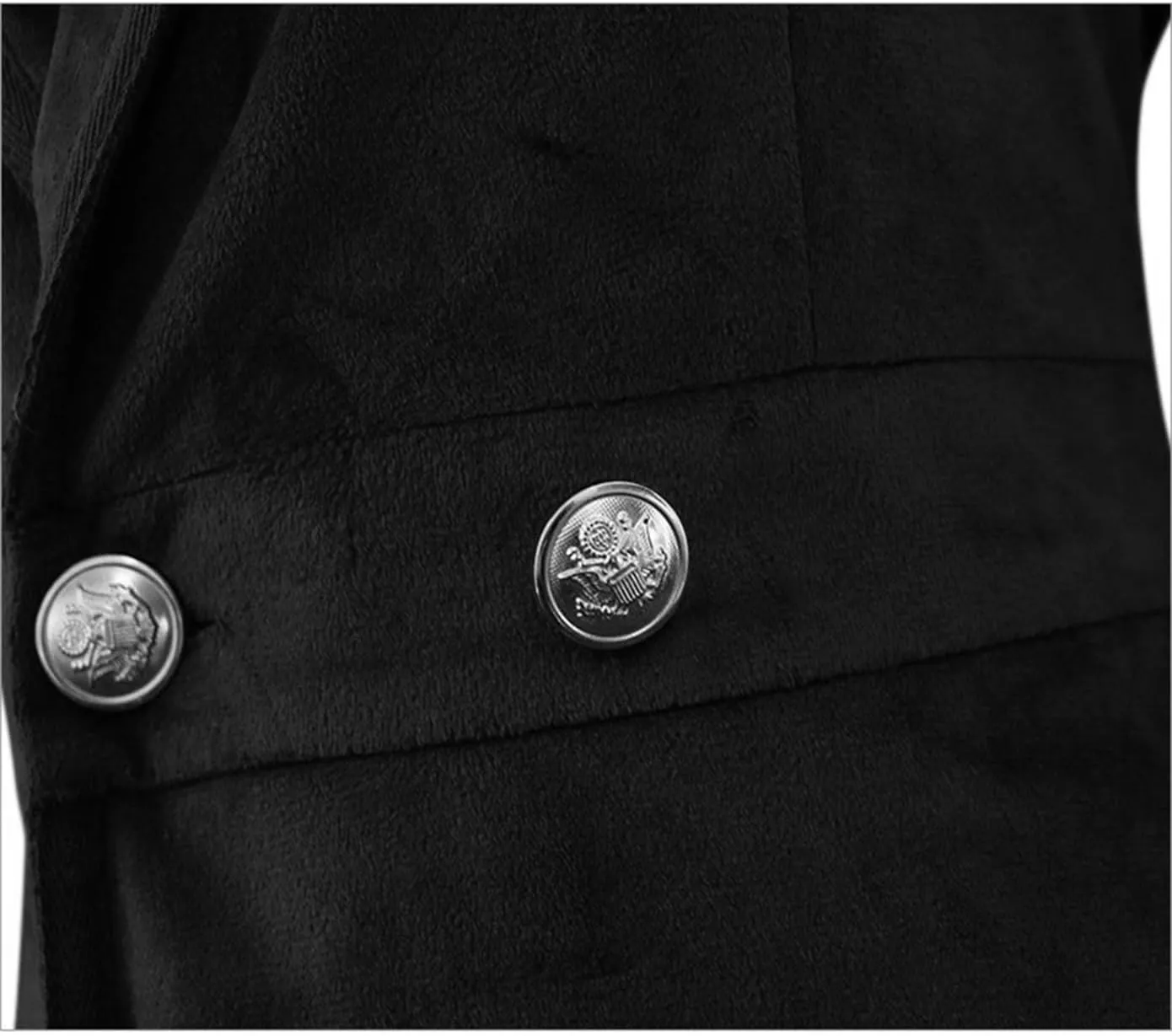 Women's Victorian Steampunk Tailcoat Double Breasted Long Trench Coat Medieval Vintage Trench Coat