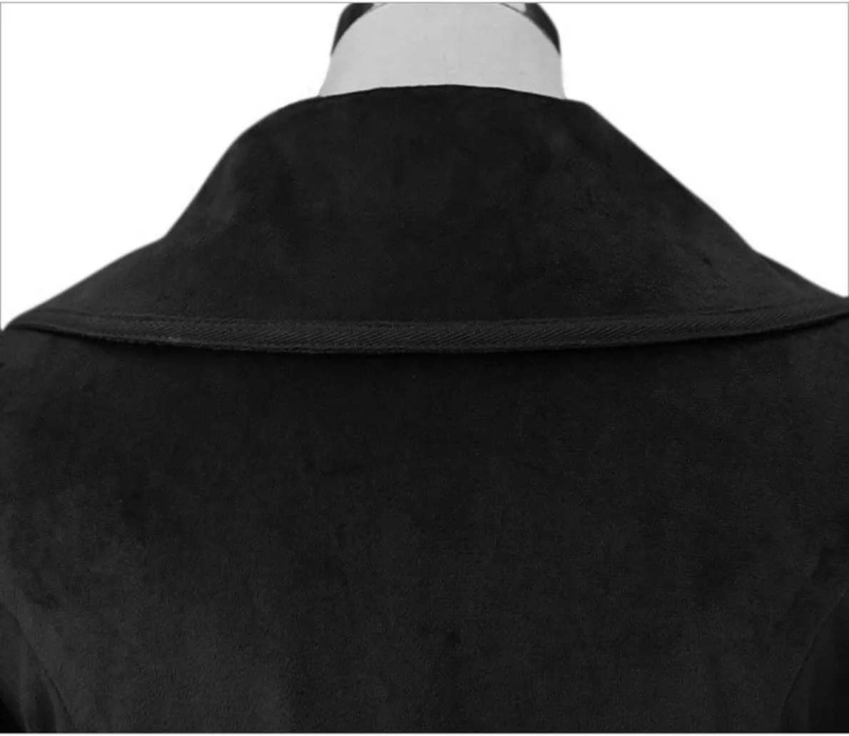 Women's Victorian Steampunk Tailcoat Double Breasted Long Trench Coat Medieval Vintage Trench Coat