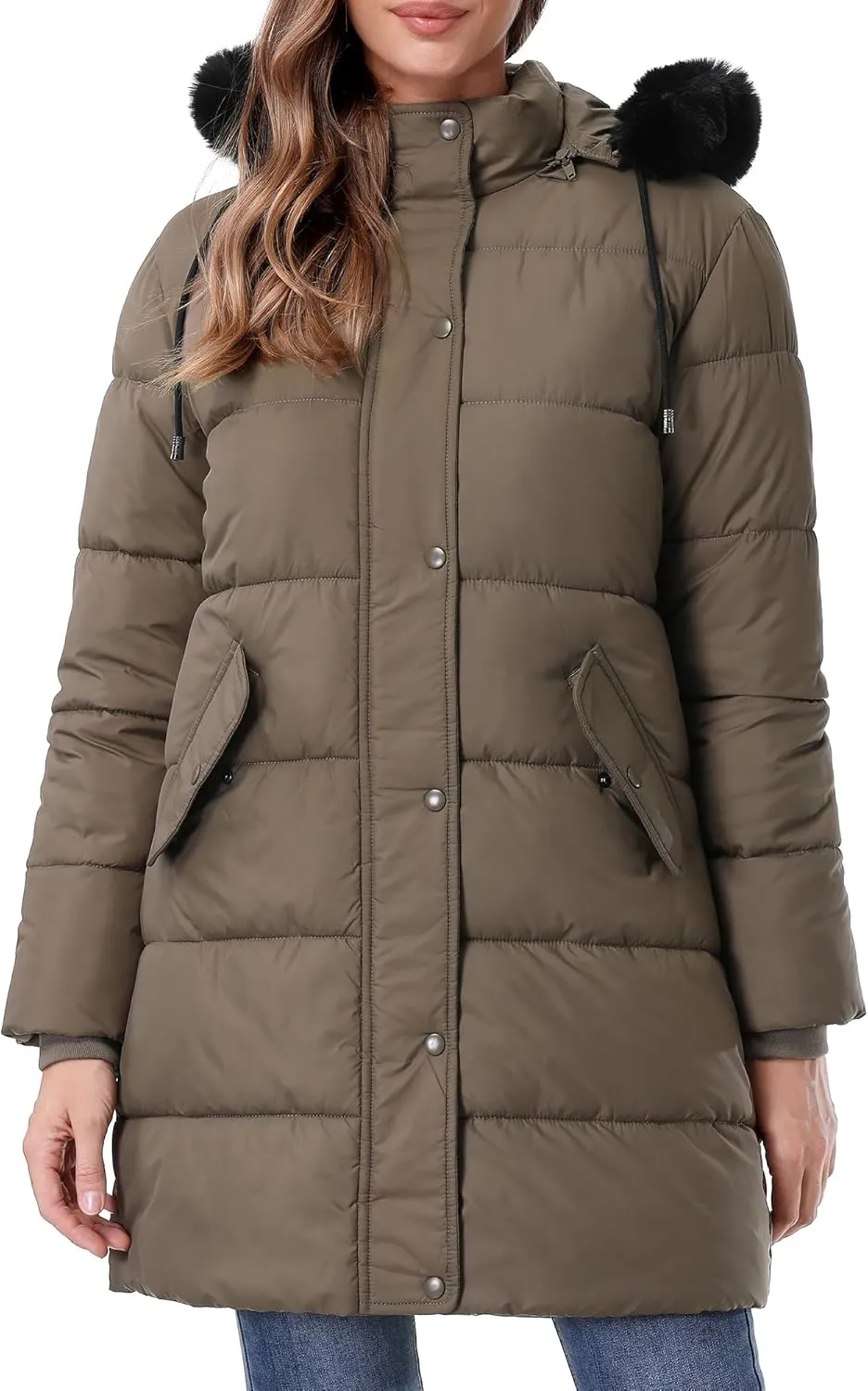 Women's Warm Winter Coat Waterproof Long Puffer Jacket Thickened Down Jacket