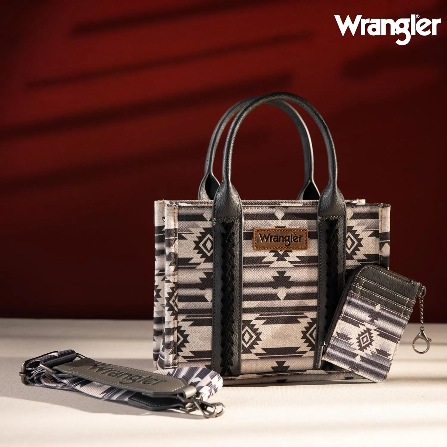 Wrangler Tote Bag for Women Western Aztec Purse and Handbag Set