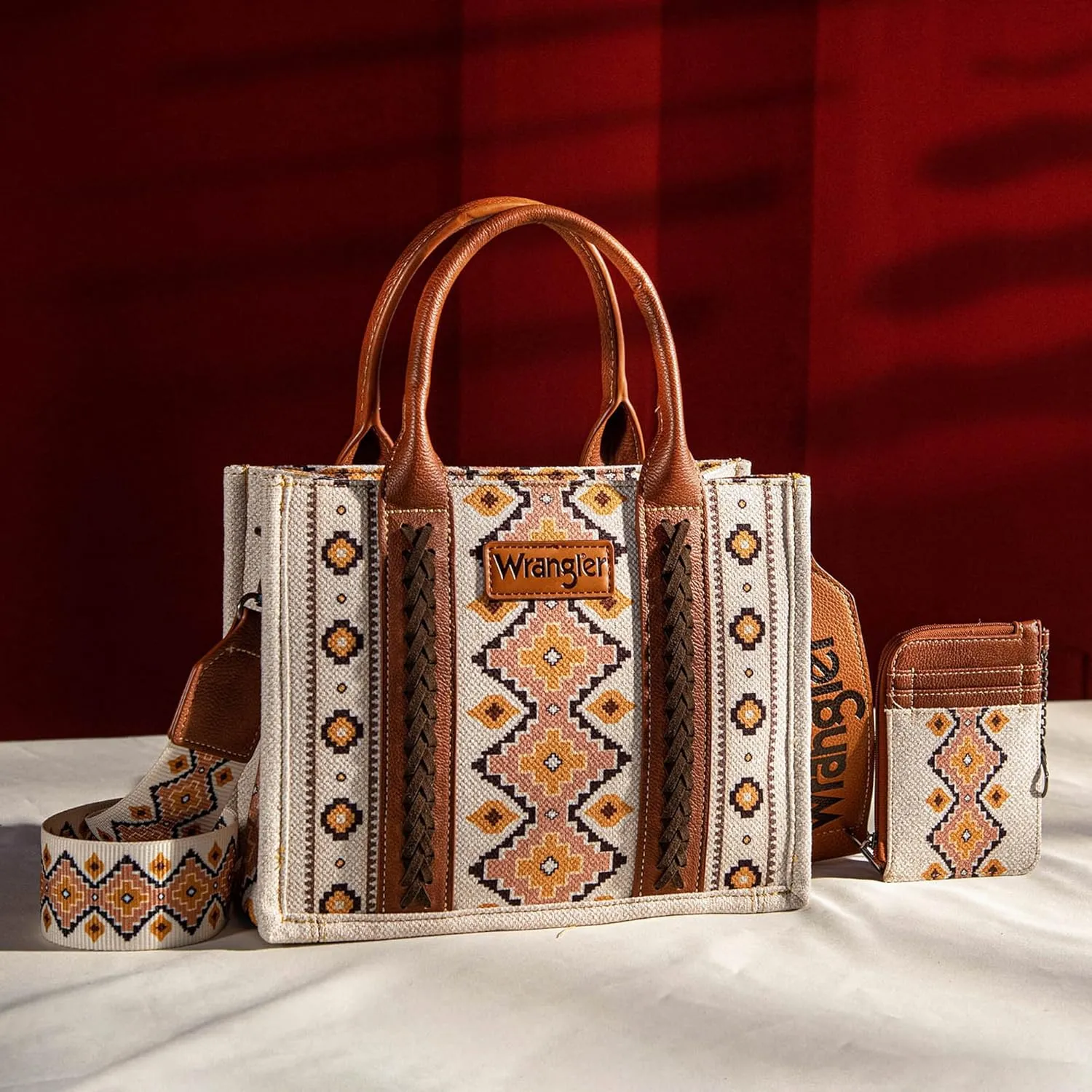 Wrangler Tote Bag for Women Western Aztec Purse and Handbag Set