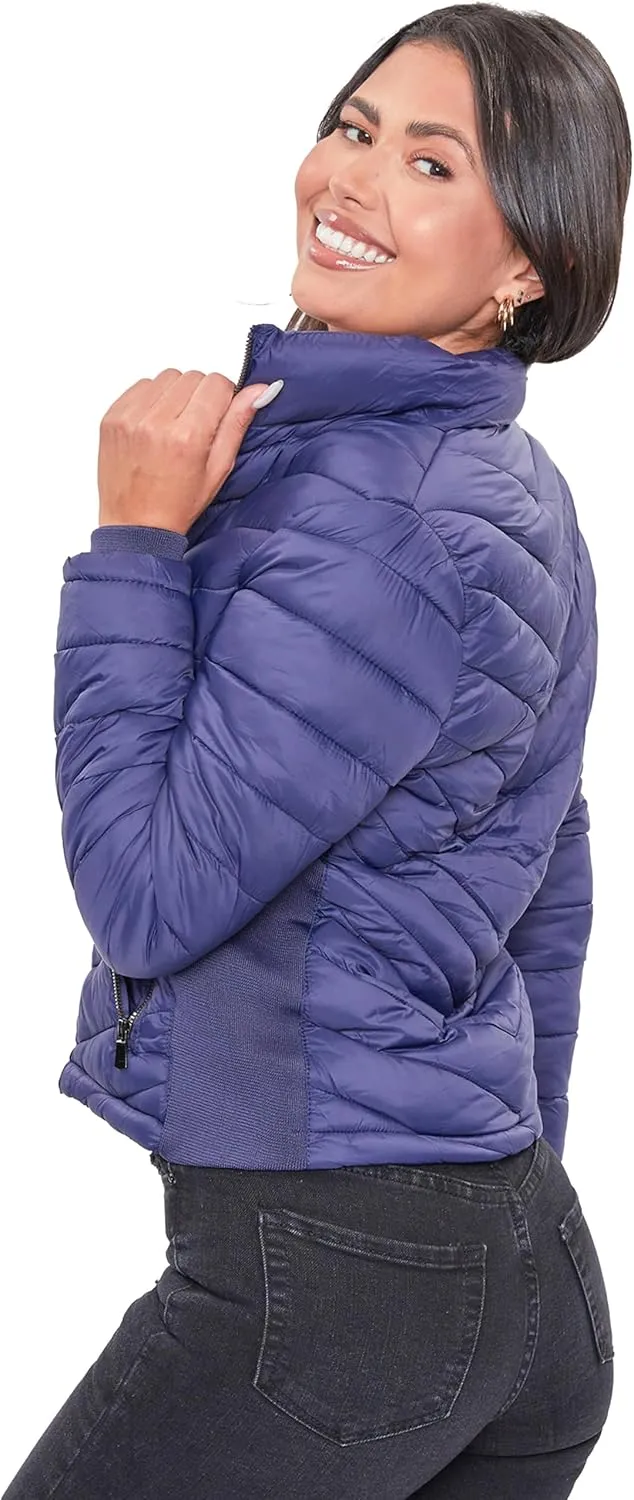 YMI Women's Junior Full Length Puffer Jacket with Detachable Sherpa Hood