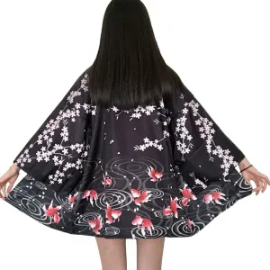ZooBoo Women Japanese Kimono Cardigan - Harajuku Bathrobe Cardigan Sunscreen Clothes Pajamas Knitting Coat